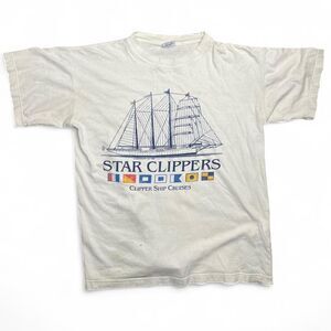 Vintage White SS "Star Clippers" Sailing Cruise T-Shirt